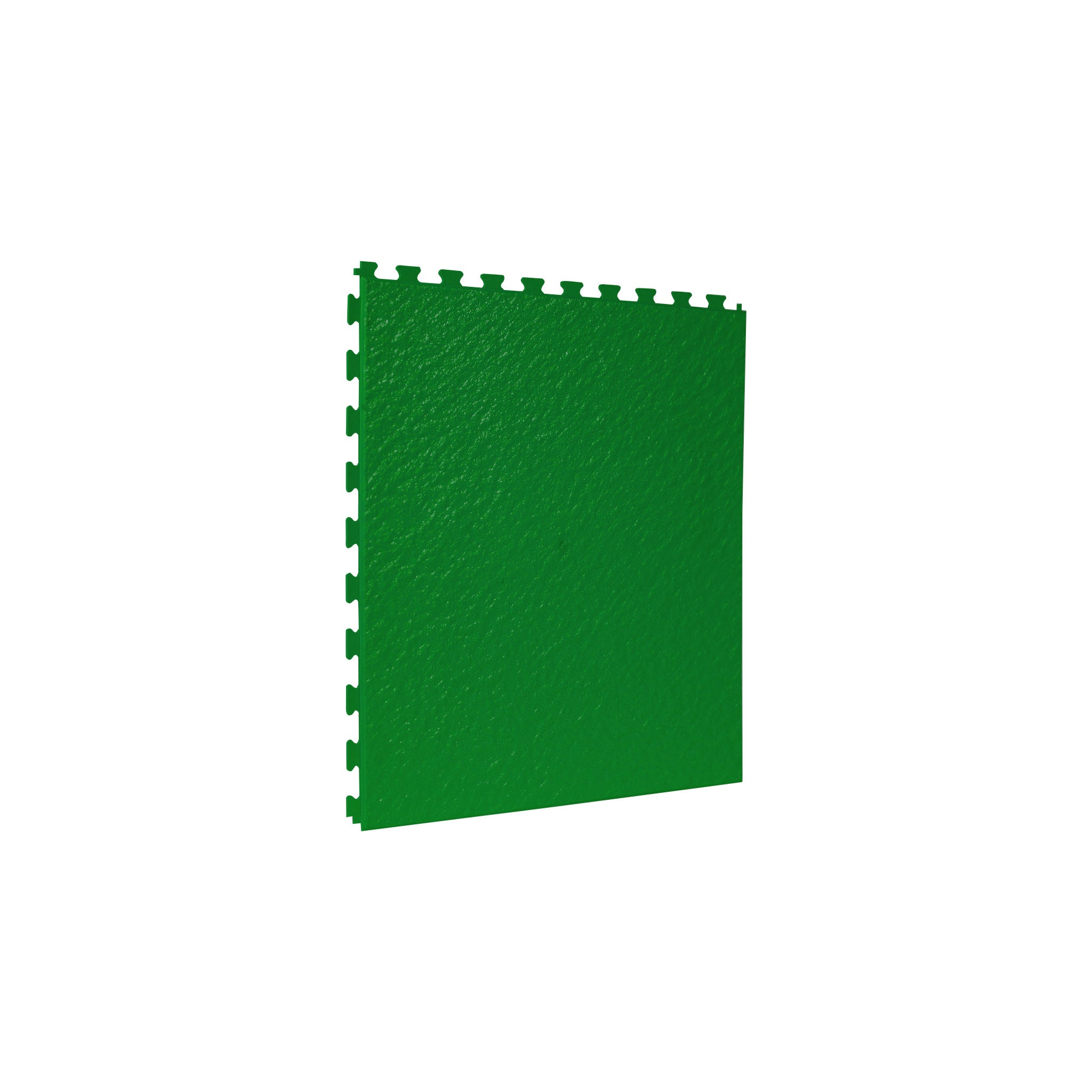 Forrest Green SupraTile slate pattern PVC garage floor tile with hidden dovetail interlocking edges