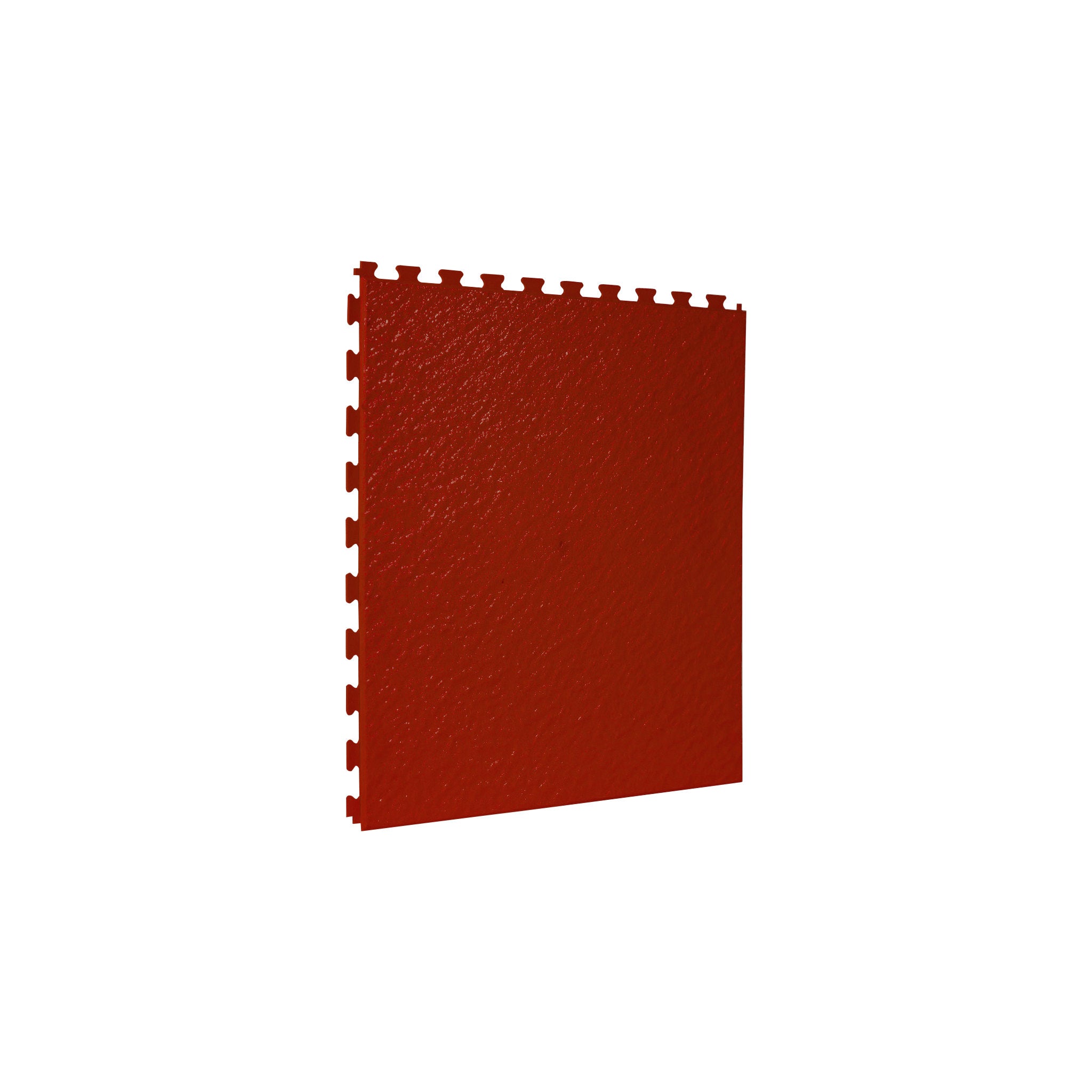 Terracotta SupraTile slate pattern PVC garage floor tile with hidden dovetail interlocking edges