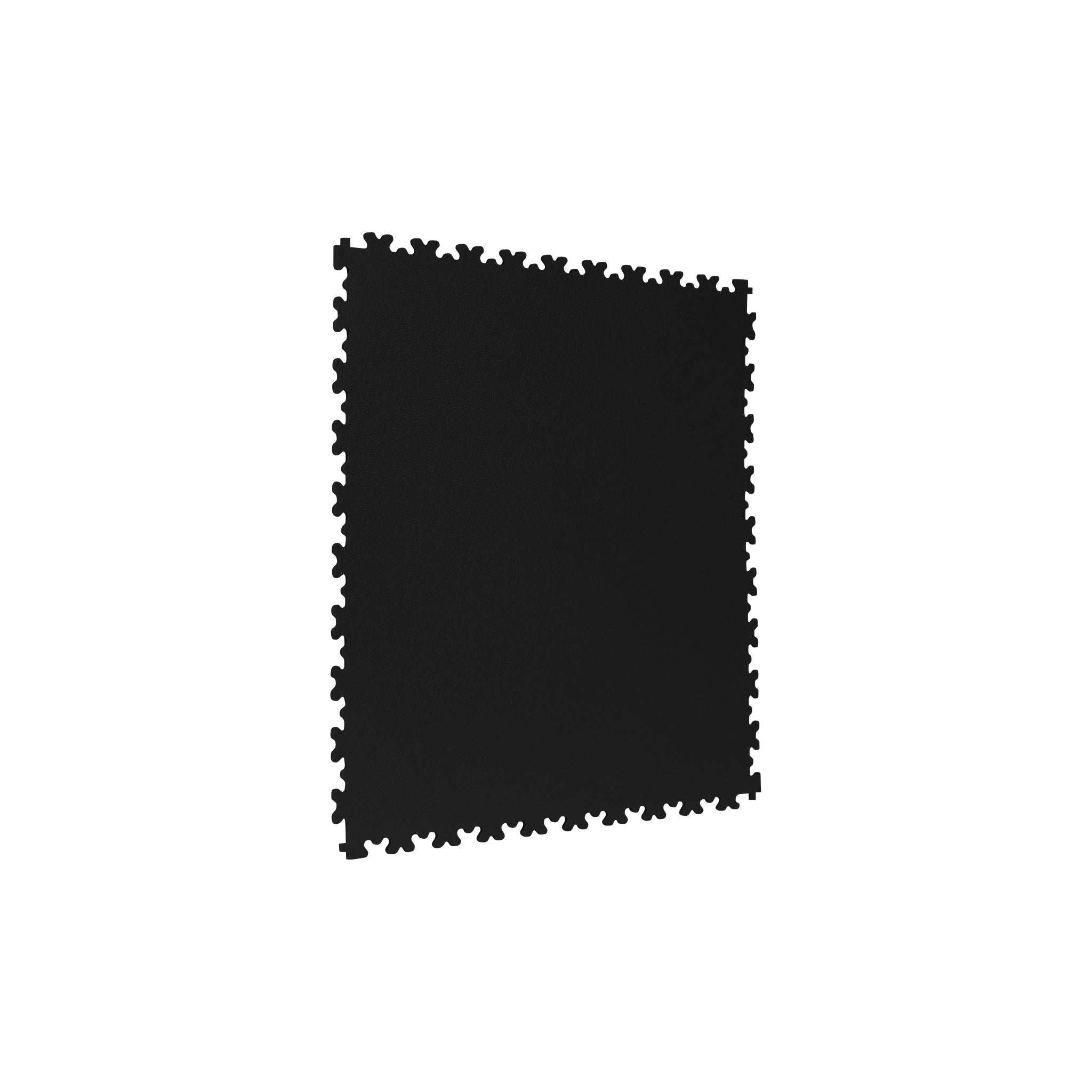 Black SupraTile textured PVC garage floor tile with dovetail interlocking edges
