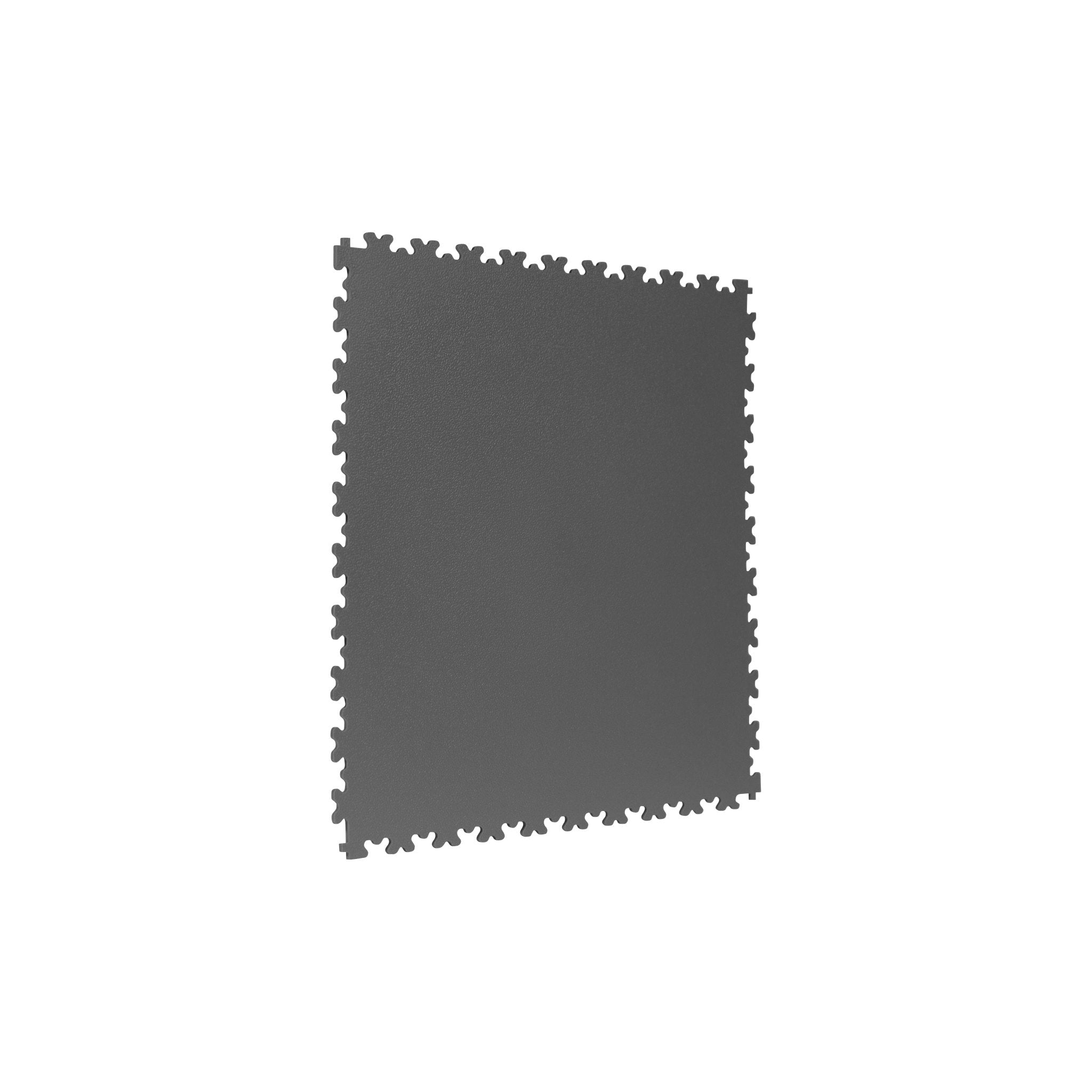 Dark Gray SupraTile textured PVC garage floor tile with dovetail interlocking edges