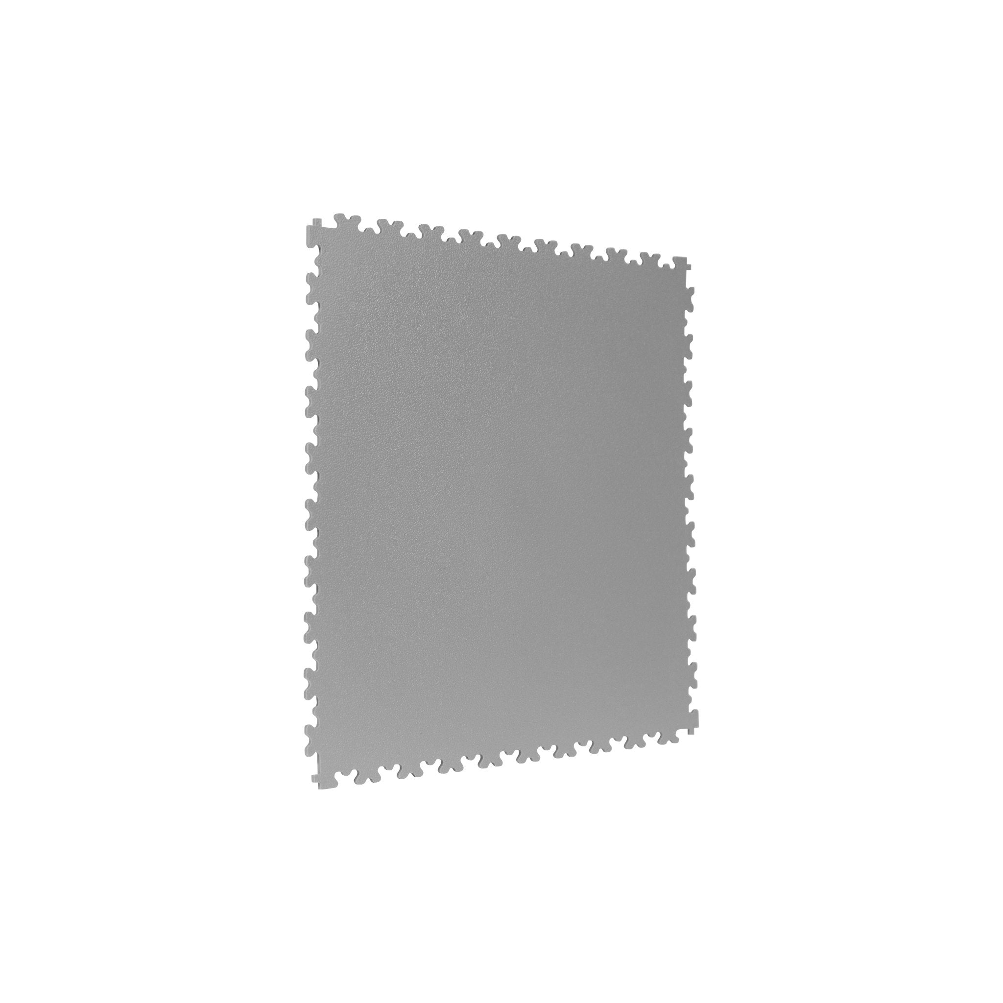 Light Gray SupraTile textured PVC garage floor tile with dovetail interlocking edges