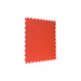 Red SupraTile textured PVC garage floor tile with dovetail interlocking edges