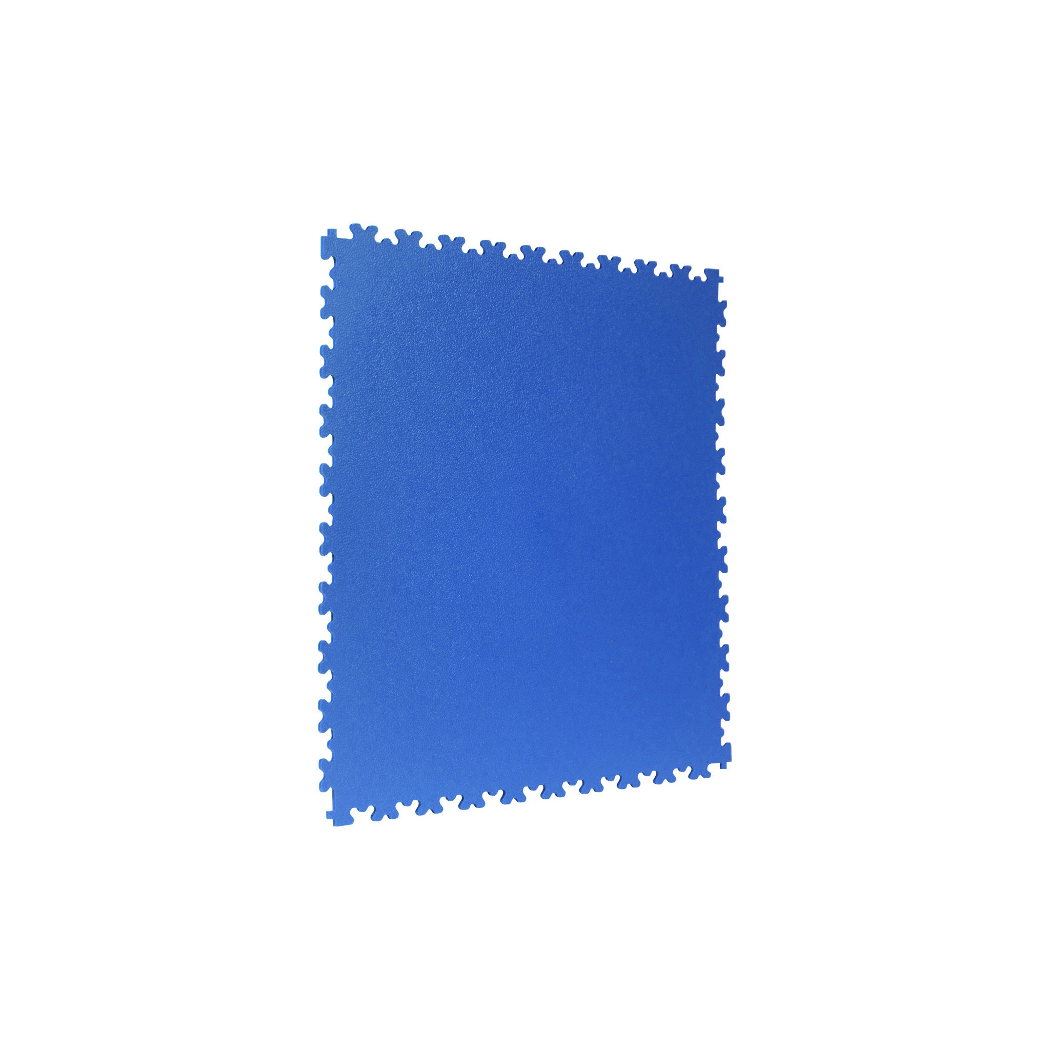 Royal Blue SupraTile textured PVC garage floor tile with dovetail interlocking edges