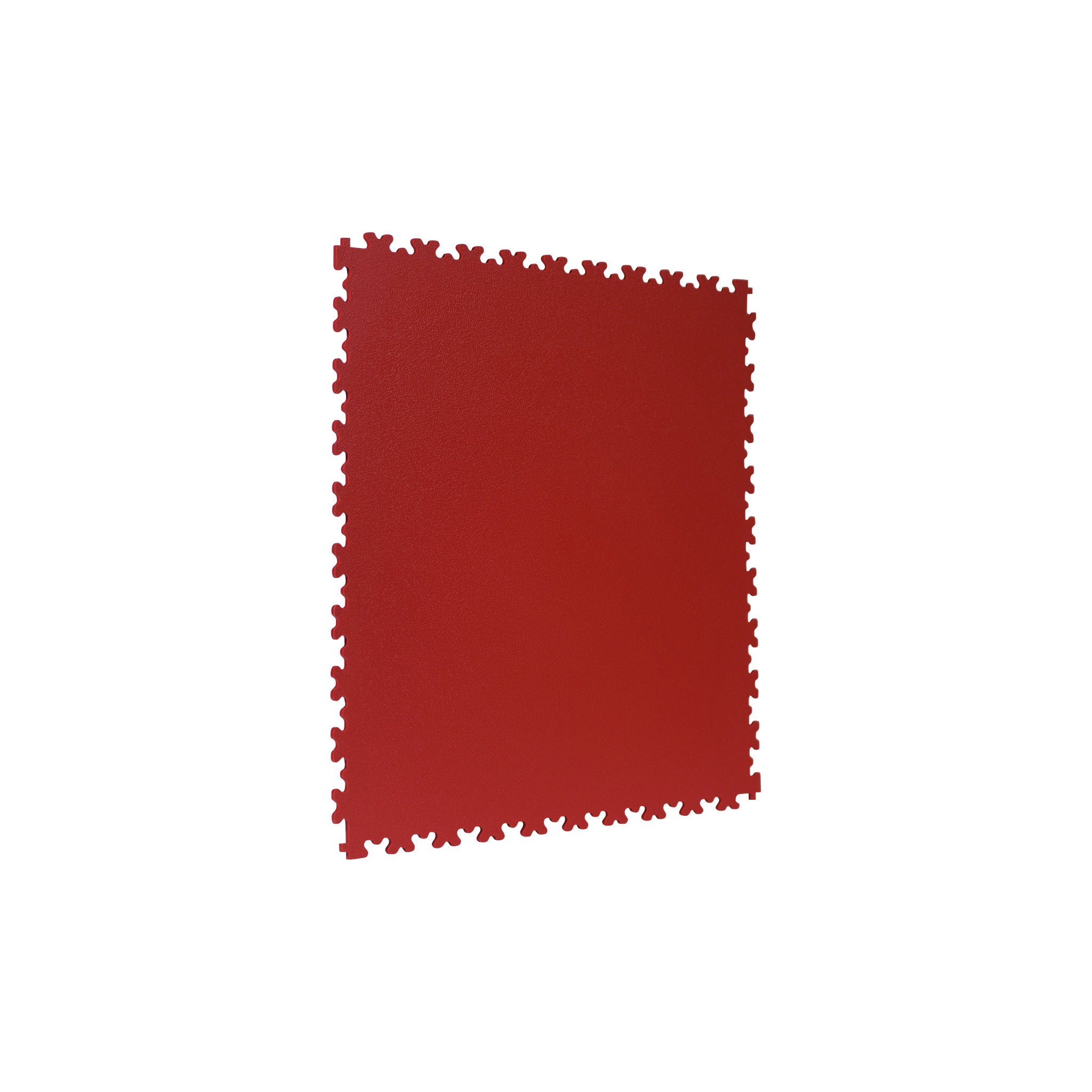 Terracotta SupraTile textured PVC garage floor tile with dovetail interlocking edges