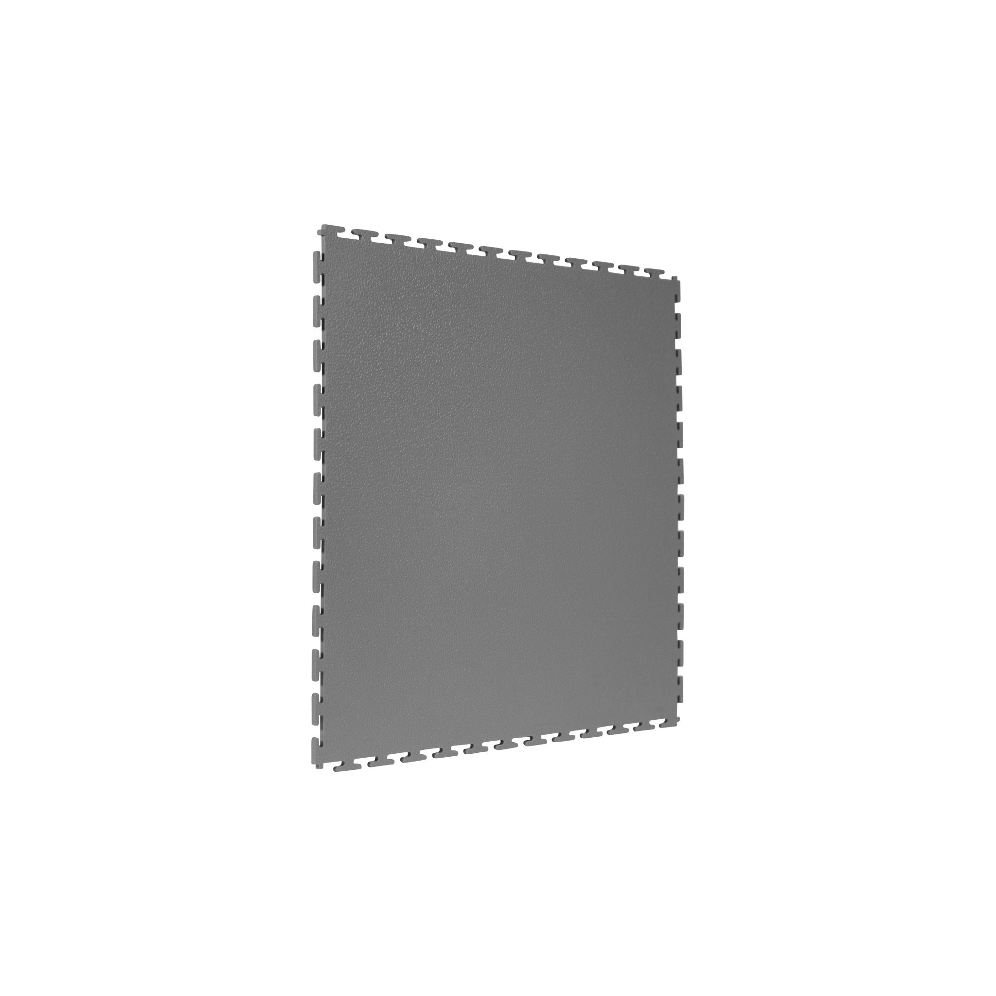 Dark Gray SupraTile textured PVC garage floor tile with T-Joint interlocking edges