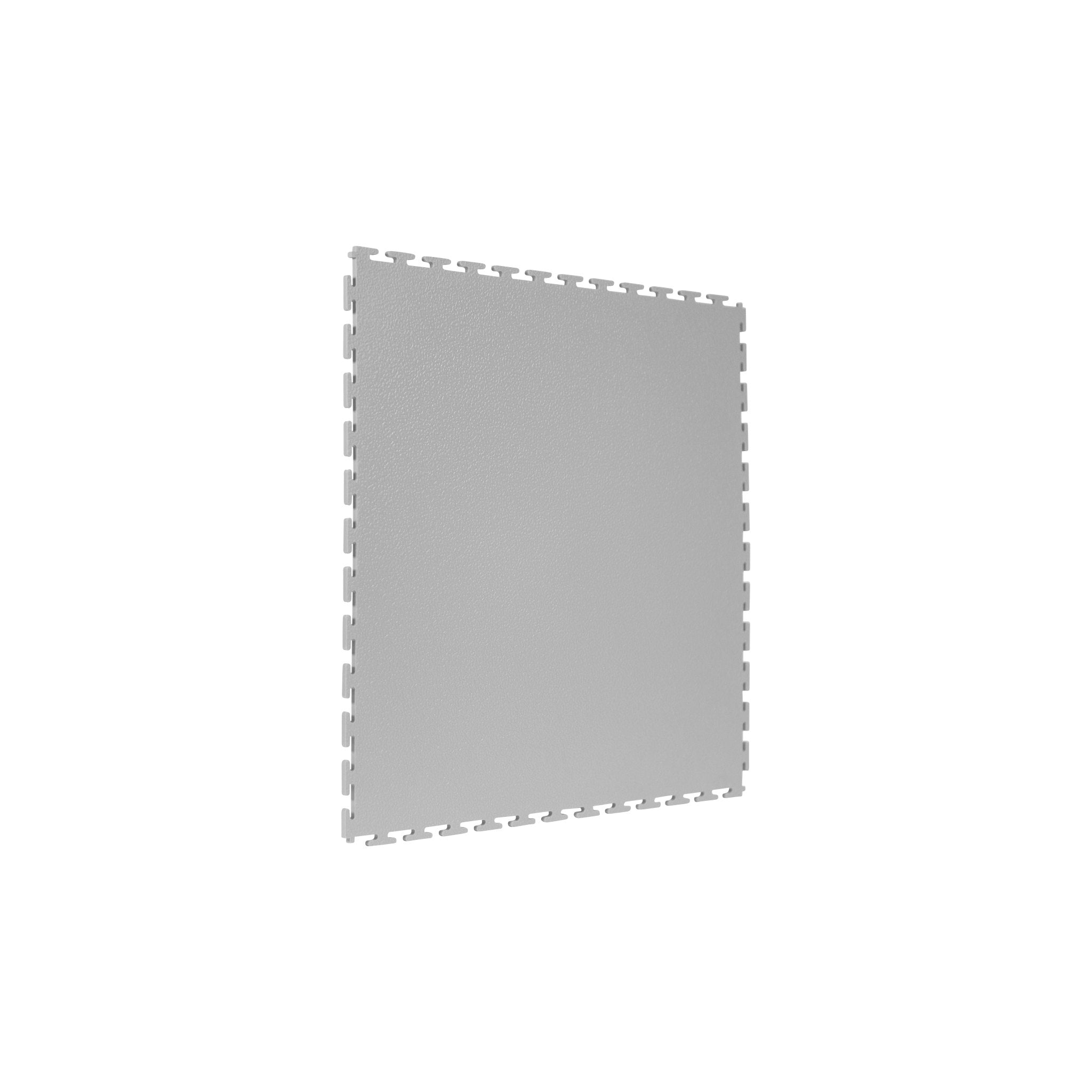 Light Gray SupraTile textured PVC garage floor tile with T-Joint interlocking edges
