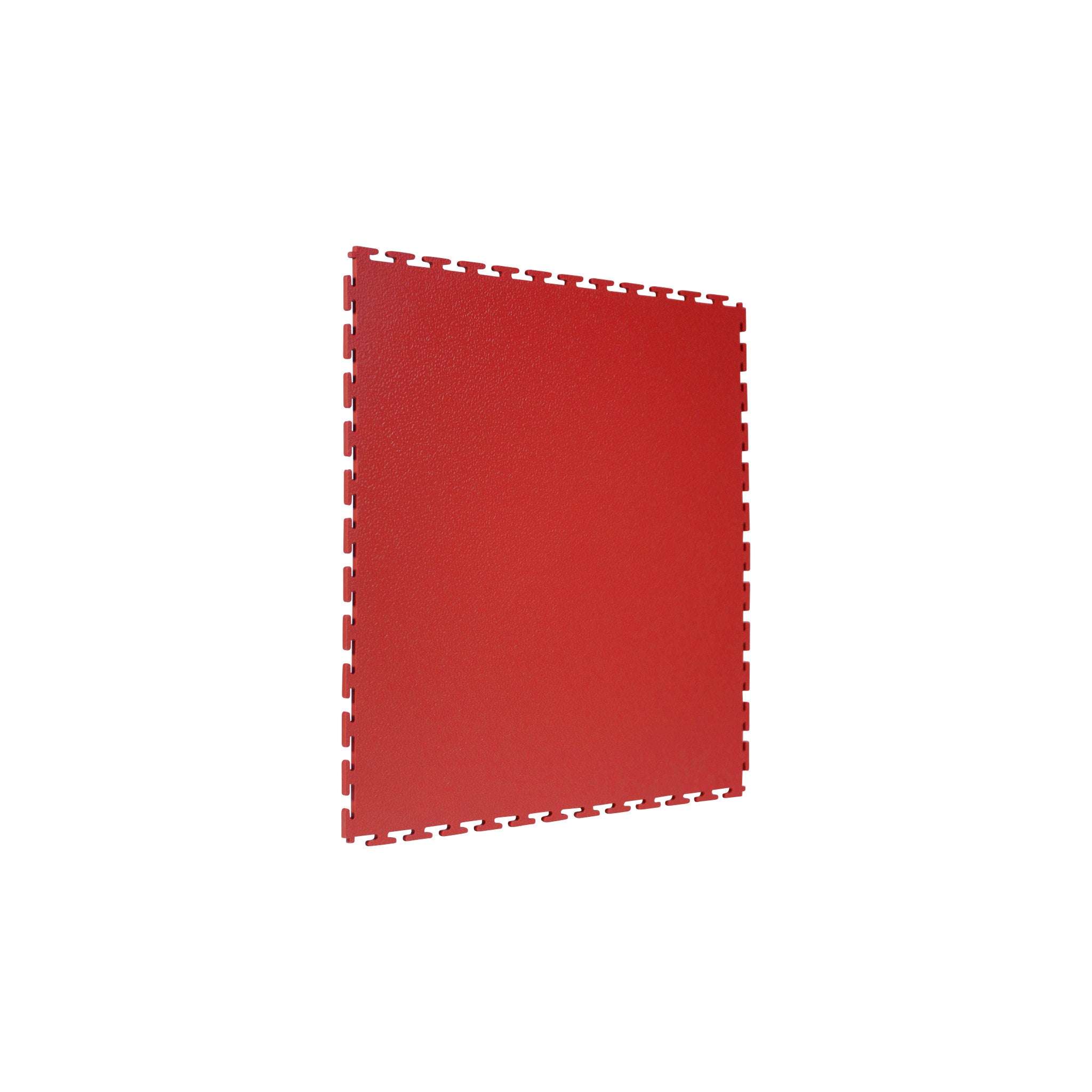 Terracotta SupraTile textured PVC garage floor tile with T-Joint interlocking edges