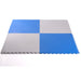 Blue And Light Gray Checkered Pattern Leather Finish PVC Garage Tiles