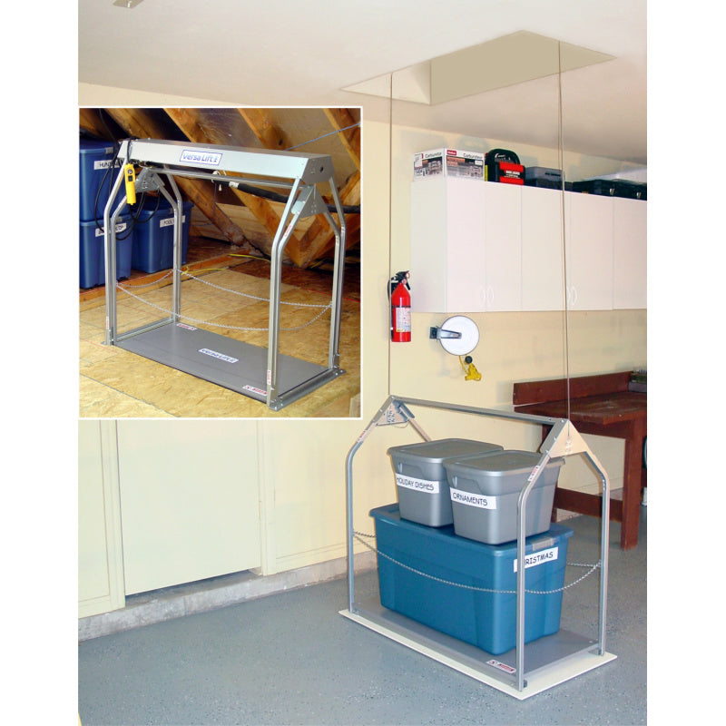 Loft Riser System Loft Storage Hoist System Versa Lift 32WH 11 14 Foot Attic Lift