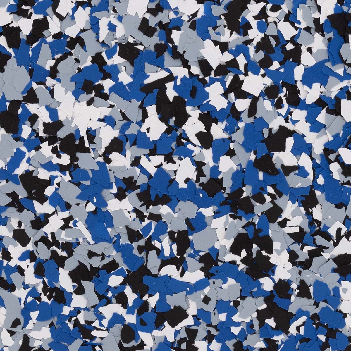 ArmorPoxy ArmorClad Full Broadcast epoxy floor kit in Orbit flake blend close up