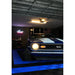 Blue Chevy SS parked on Blue and Black RaceDeck FreeFlow tiles
