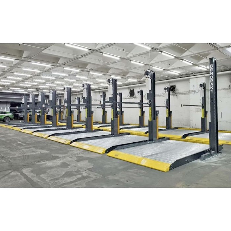 Car Dealership Showing New PL-6000DC 2 Post Car Lifts