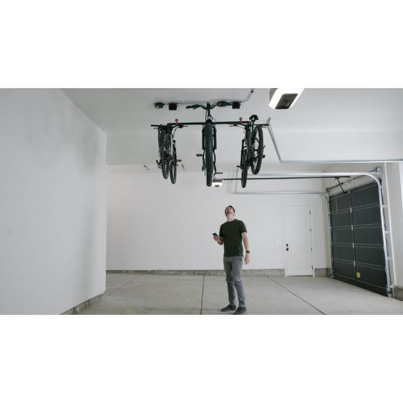 garage smart bike lift app controlled multi bike storage