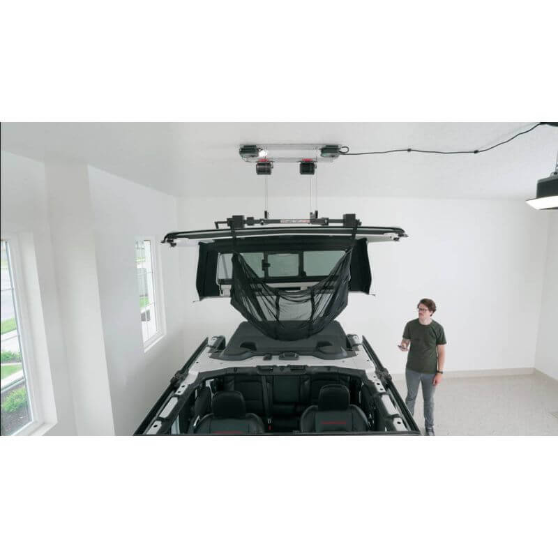 garage smart hardtop lifter frame assembly garage