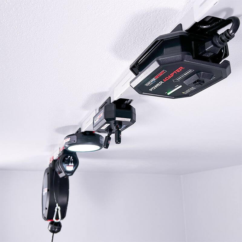 garage smart power adapter mounting track accessories