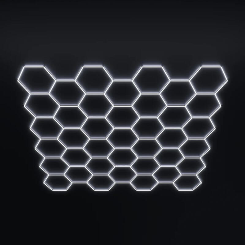hexglow 39 hexagon led garage lighting system standard