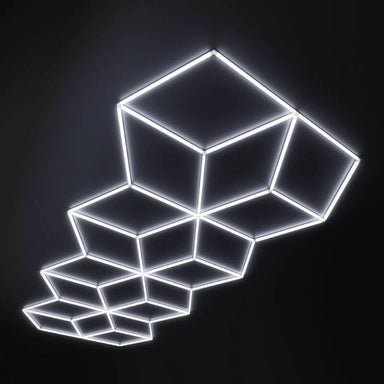 hexglow diamond hexagon garage lights custom ceiling design