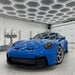 hexglow hexagon garage lights porsche detailing setup