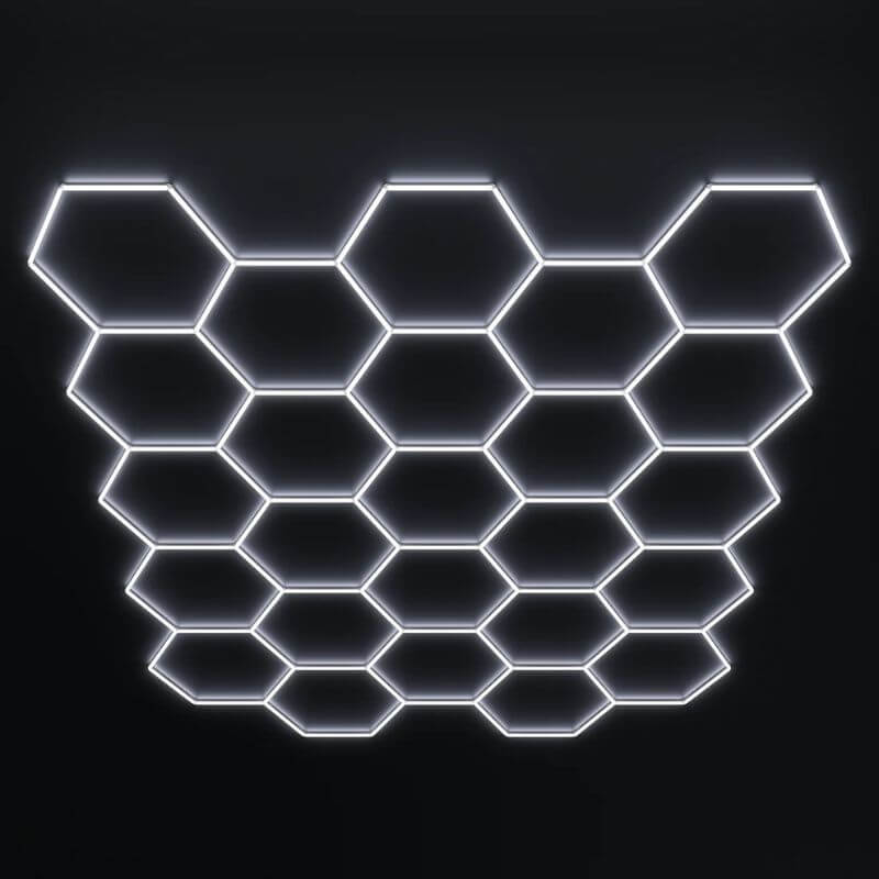 hexglow hexagon led garage lights 25 pack large