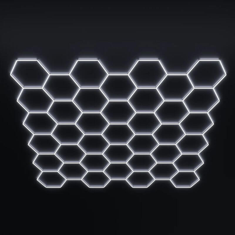 hexglow hexagon led garage lights 39 pack large