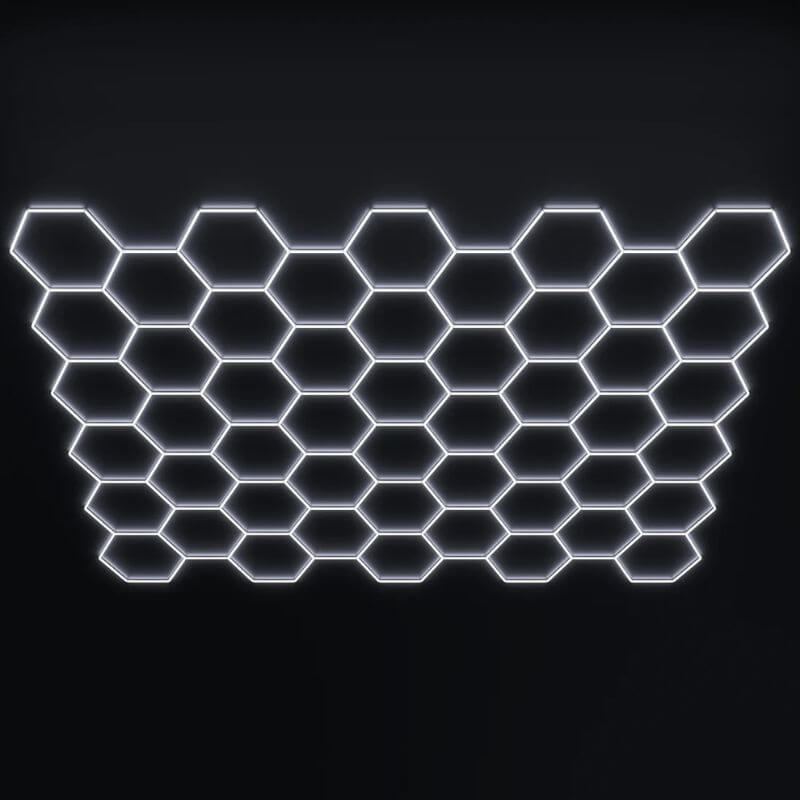 hexglow large hexagon garage lights 6500k 50 pack