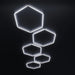 hexglow large individual hexagon led lights 6500k