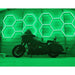 hexglow led lights large green motorcycle garage
