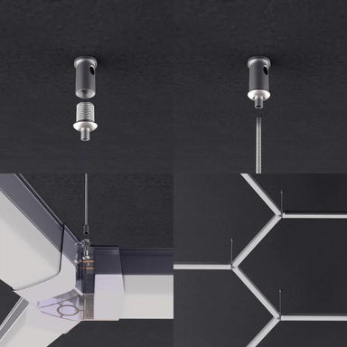 hexglow led lights large hexagon ceiling panel installation guide
