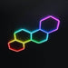 hexglow rgb hexagon led lights garage light panel staggered