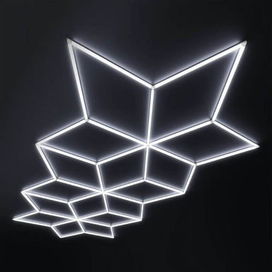 hexglow starburst hexagon garage lights custom ceiling design