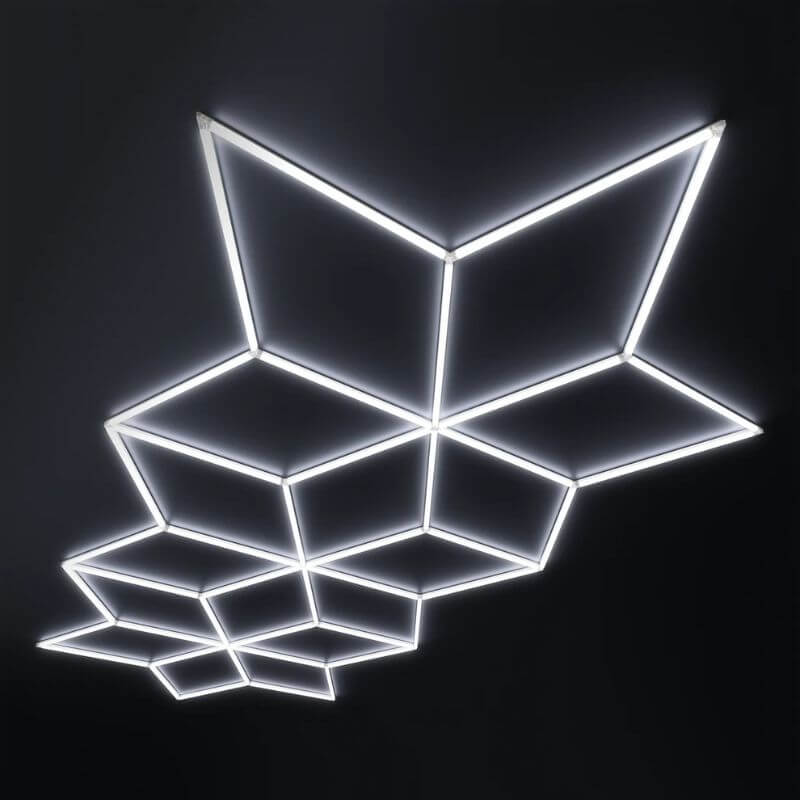 hexglow starburst hexagon garage lights custom ceiling design