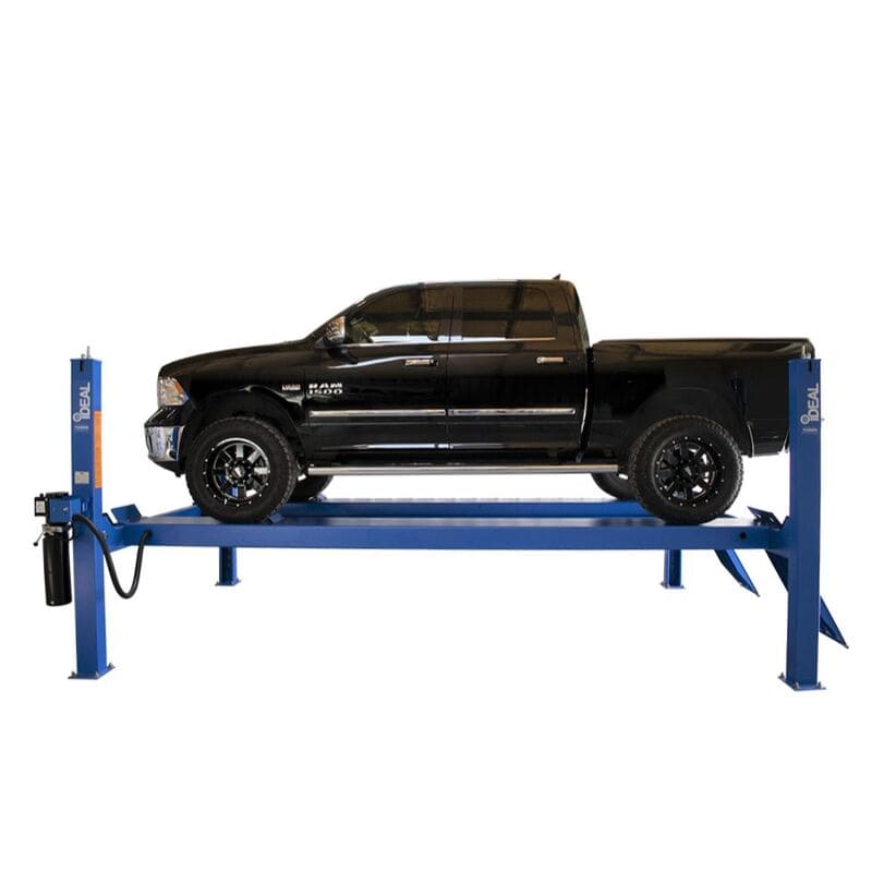 iDEAL FP14KC-X 4 Post Car Lift Truck in action side view