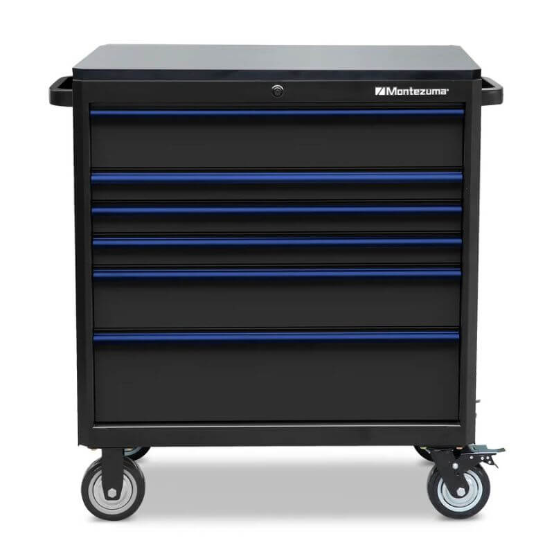montezuma 36 tool box 36 x 24 in 6 drawer tool cabinet black