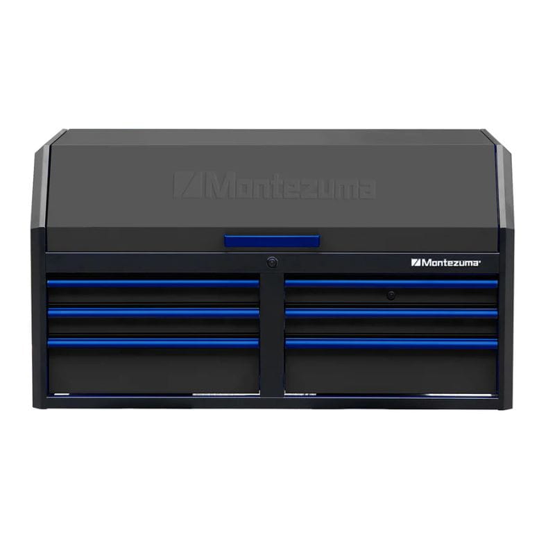 montezuma 46 x 24 inch tool chest black closed