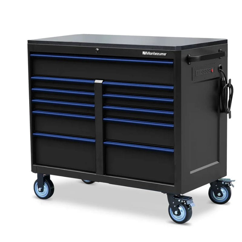 montezuma 46 x 24 inch tool chest left side view