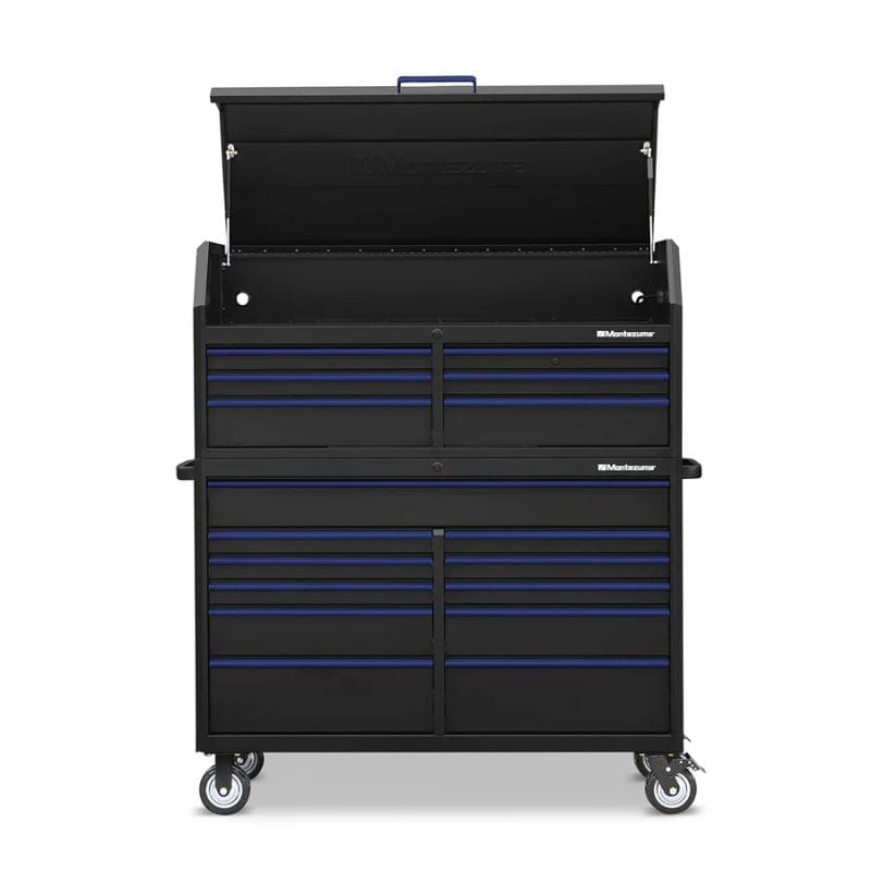 montezuma 56x24 tool chest combo open