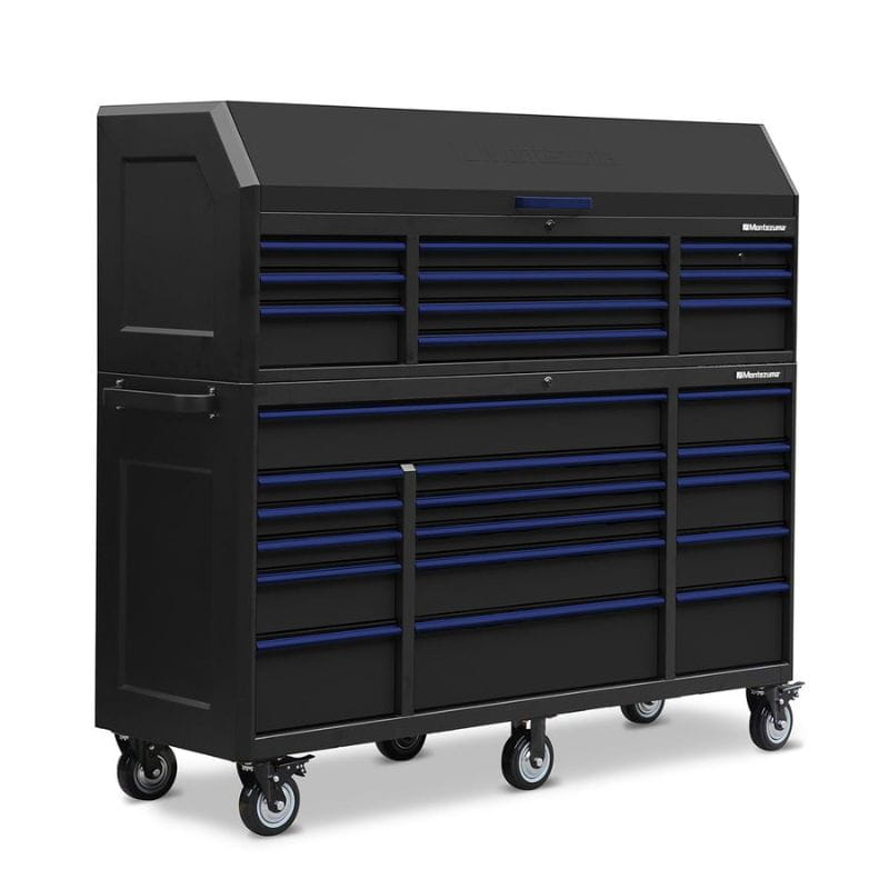 montezuma 72 inch 26 drawer tool chest combo left profile