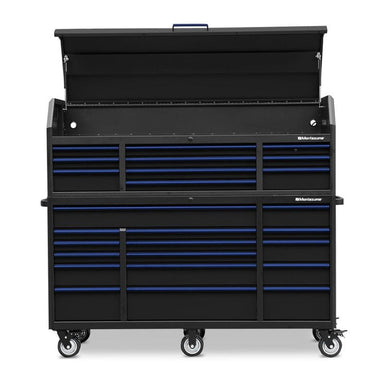 montezuma 72 inch 26 drawer tool chest combo open front