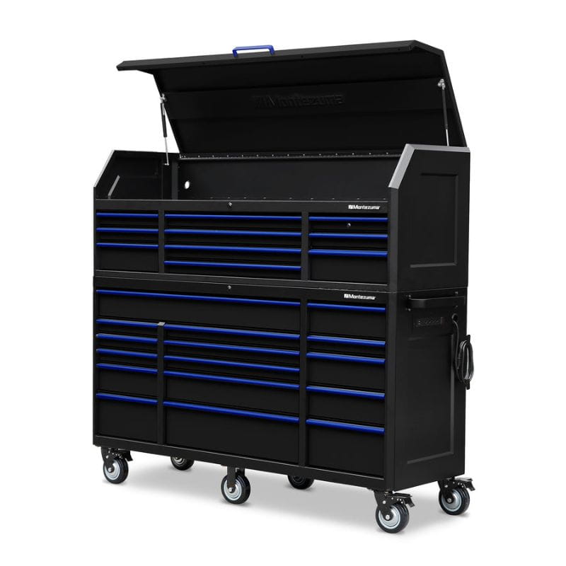 montezuma 72 x 24 26 drawer tool chest combo right open