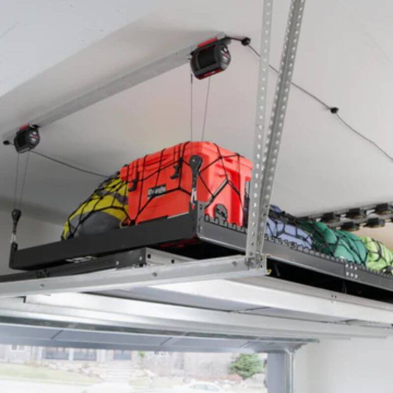 motorized garage ceiling storage platform lift garage accessories
