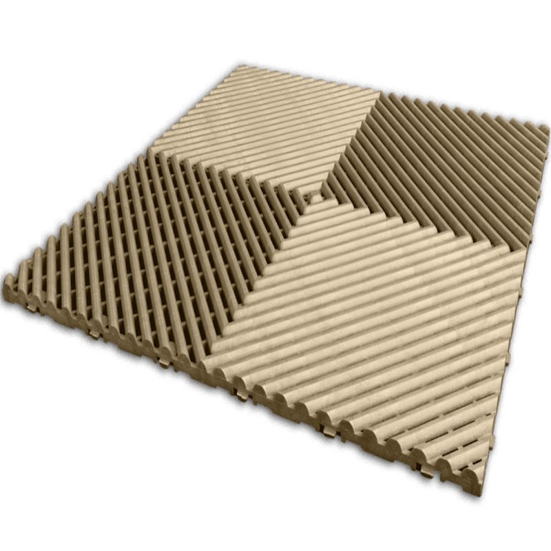 RaceDeck Free-Flow XLC Flooring Tiles in Beige