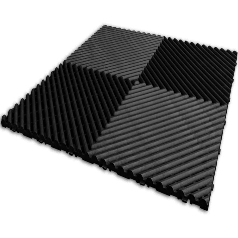 RaceDeck Free-Flow XLC Flooring Tiles in Black