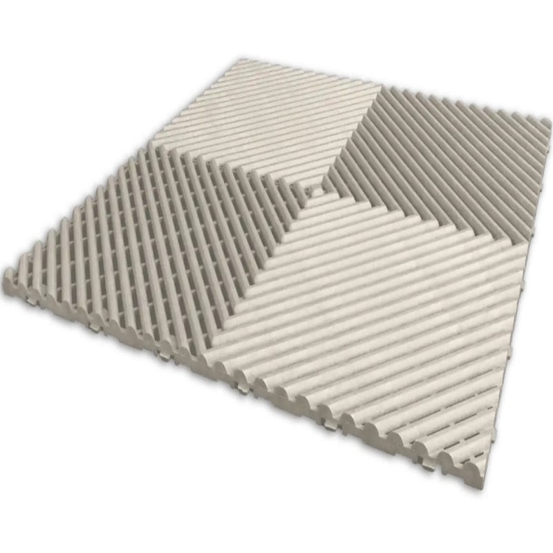 RaceDeck Free-Flow XLC Flooring Tiles in Chalk