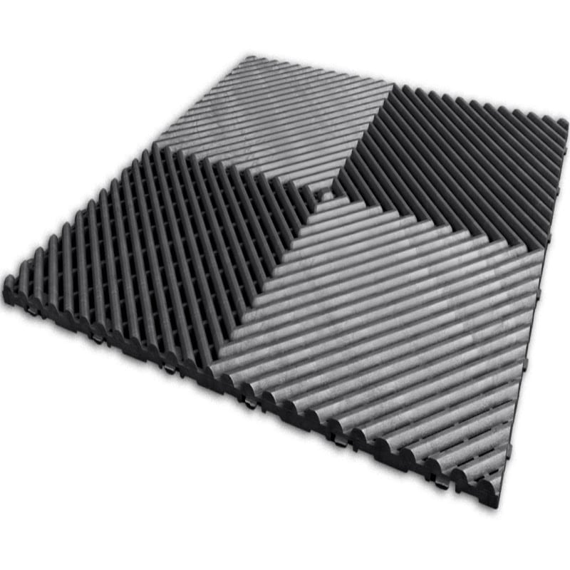 RaceDeck Free-Flow XLC Flooring Tiles in Graphite