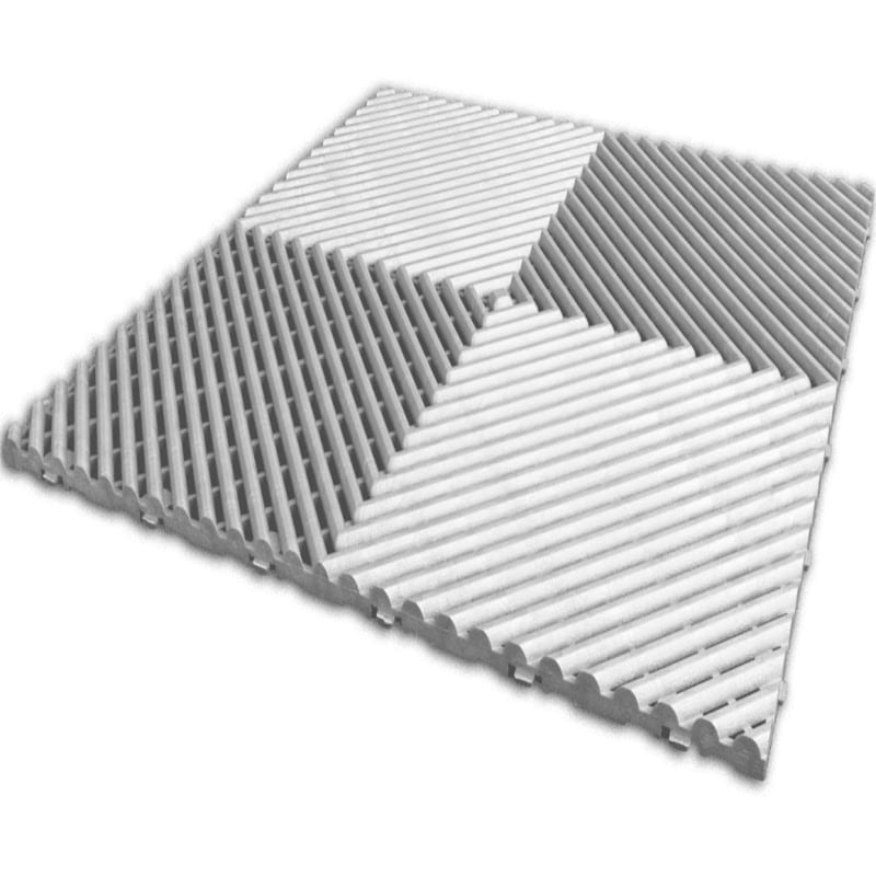 RaceDeck Free-Flow XLC Flooring Tiles in White