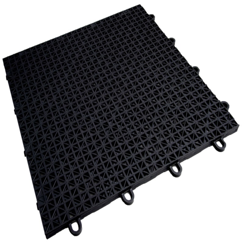 Racedeck Garage Flow Flooring Tiles in Black