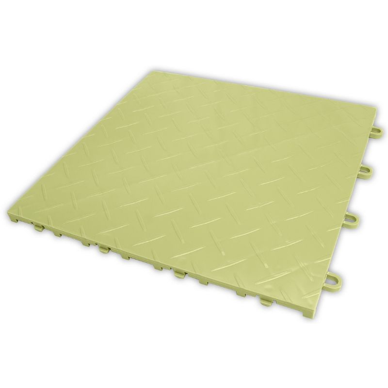 RaceDeck TuffShield Diamond Flooring Tiles Green Light